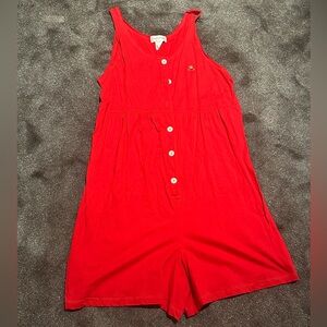 Jones New York Red Sleeveless Romper